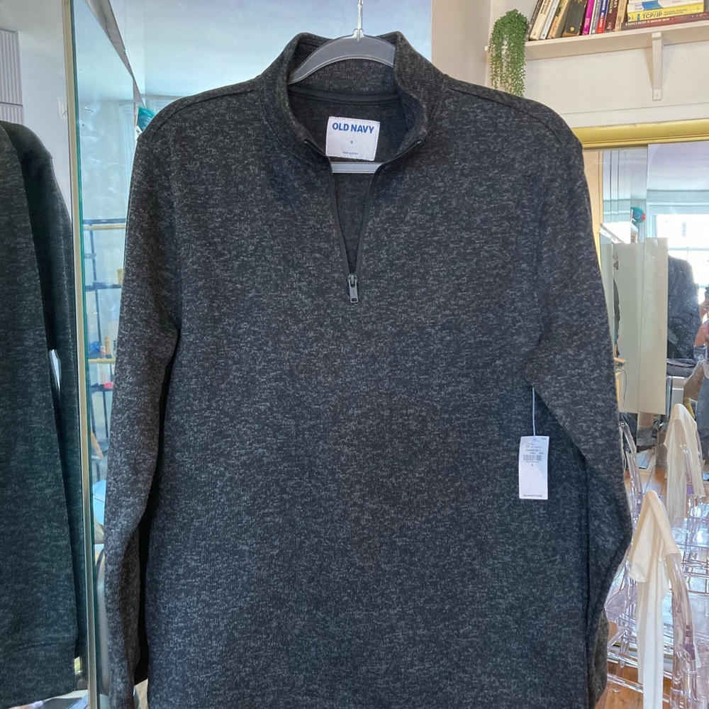 Old Navy Men's Gray Zip-Up Sweater